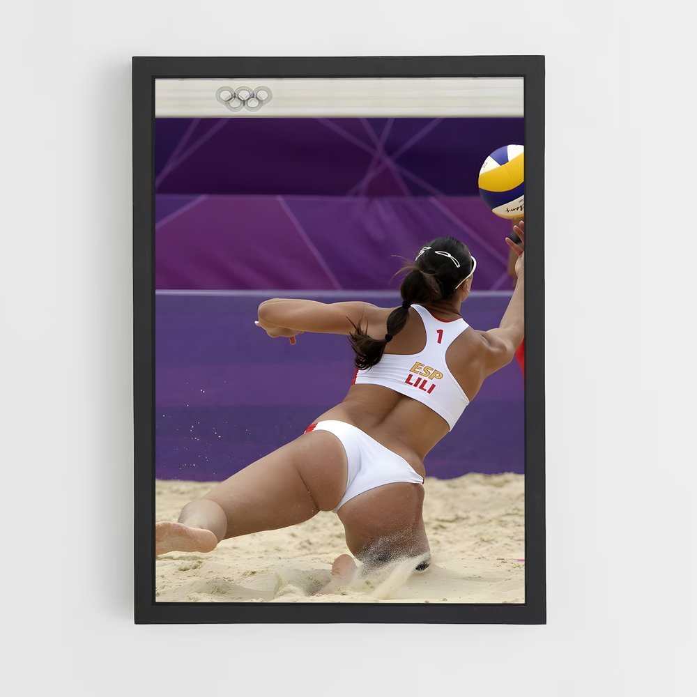 Poster Beach Queen – affiche Beach-volley (vue 2)